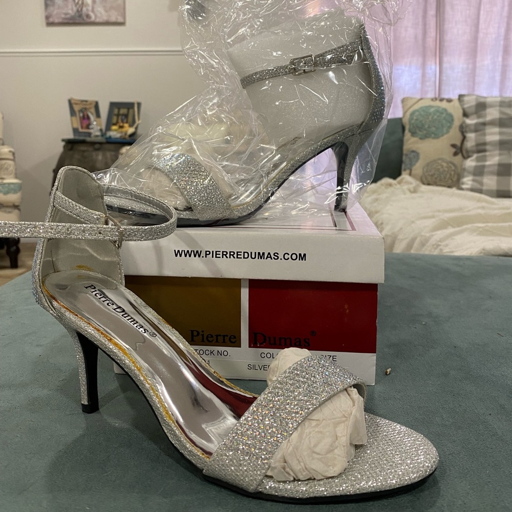Pierre Dumas silver Bling Heel